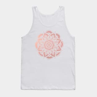 Rose Gold Mandala Flower Tank Top